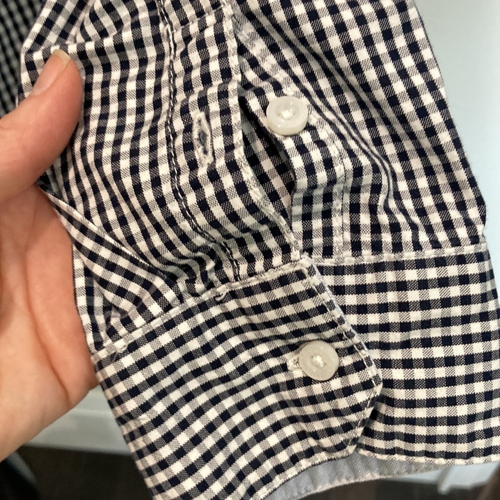 TOMMY Hilfiger Black Plaid  Button Down Shirt Large​​​ - Picture 7 of 13